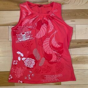 🤍 Y2K Pink Floral Sleeveless Top Fairycore Indie SAN FRANCISCO